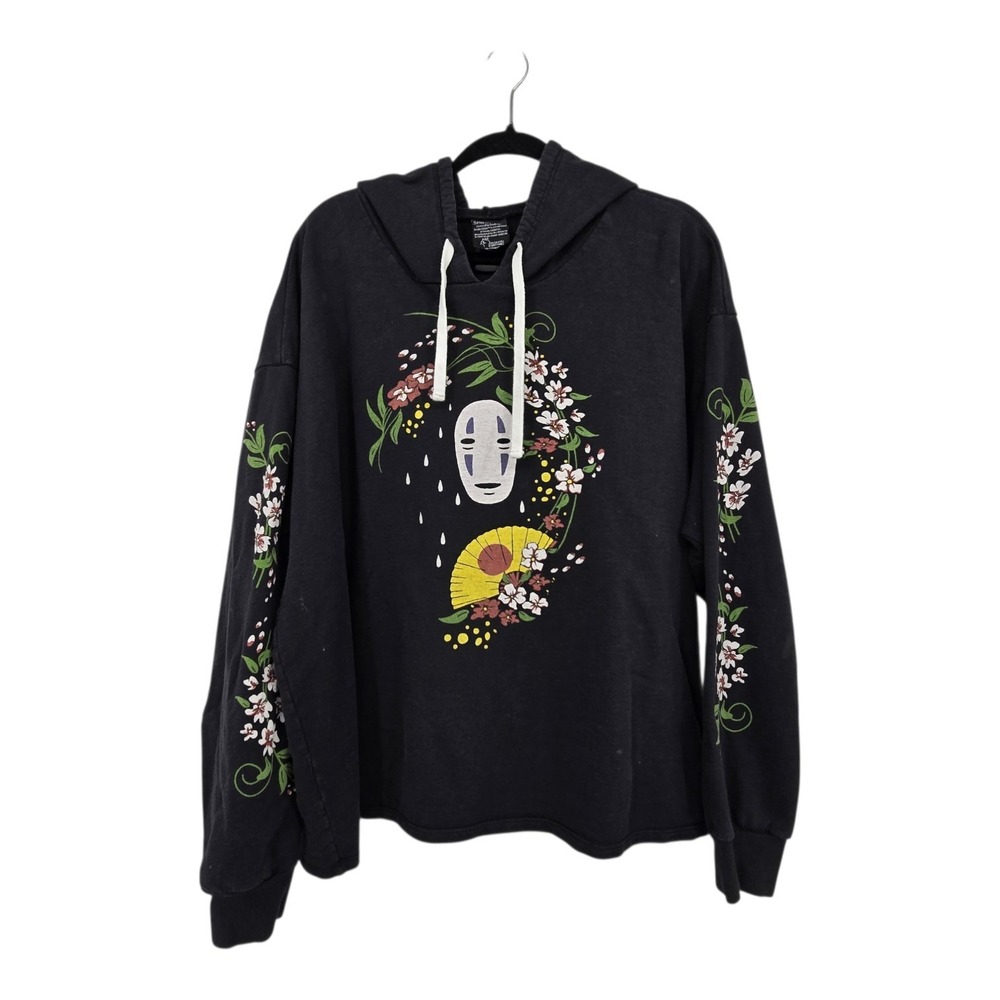 Studio Ghibli Spirited Away No Face Hoodie Floral Women's 2X Plus 2001 Graphic